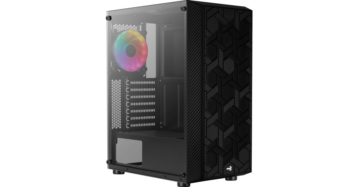 Aerocool Hive FRGB v3, Tower-Gehäuse(schwarz, Tempered Glass)