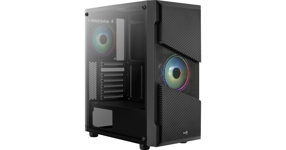 Aerocool Menace Saturn RGB, Tower-Gehäuse(schwarz, Tempered Glass)