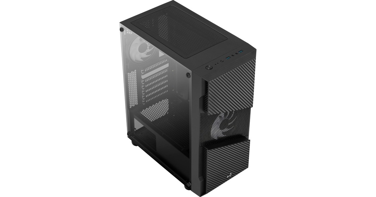 Aerocool Menace Saturn RGB, Tower-Gehäuse(schwarz, Tempered Glass)