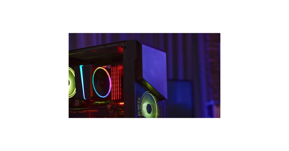 Aerocool Menace Saturn RGB, Tower-Gehäuse(schwarz, Tempered Glass)
