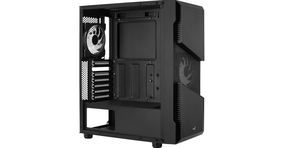 Aerocool Menace Saturn RGB, Tower-Gehäuse(schwarz, Tempered Glass)