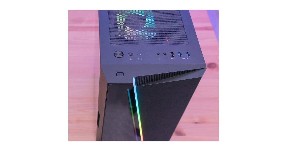 Aerocool Mirage-G-BK-v1, Tower-Gehäuse(schwarz, Tempered Glass)