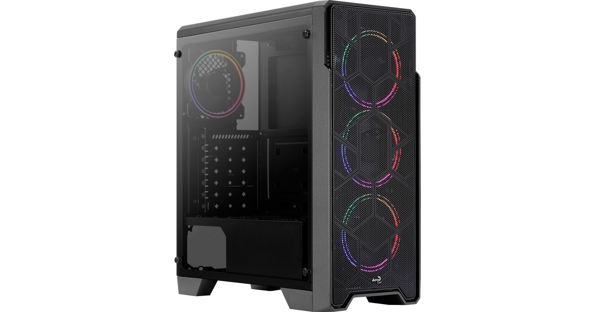Aerocool Ore Tempered Glass, Tower-Gehäuse(schwarz, Tempered Glass)