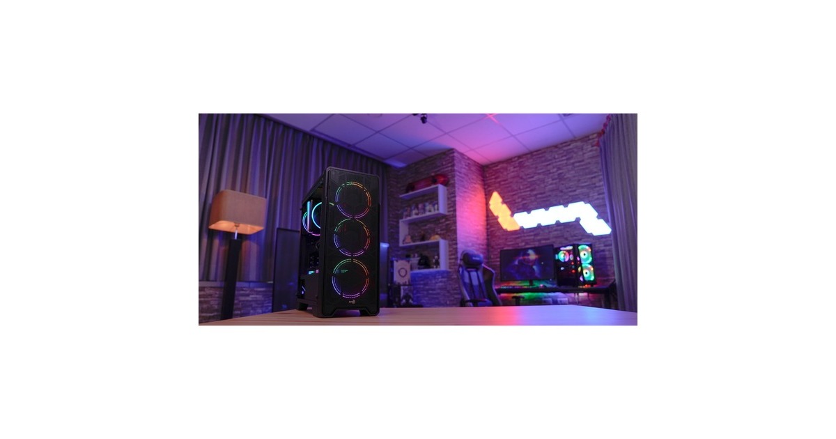 Aerocool Ore Tempered Glass, Tower-Gehäuse(schwarz, Tempered Glass)