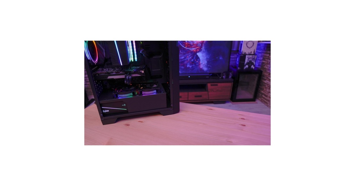 Aerocool Ore Tempered Glass, Tower-Gehäuse(schwarz, Tempered Glass)