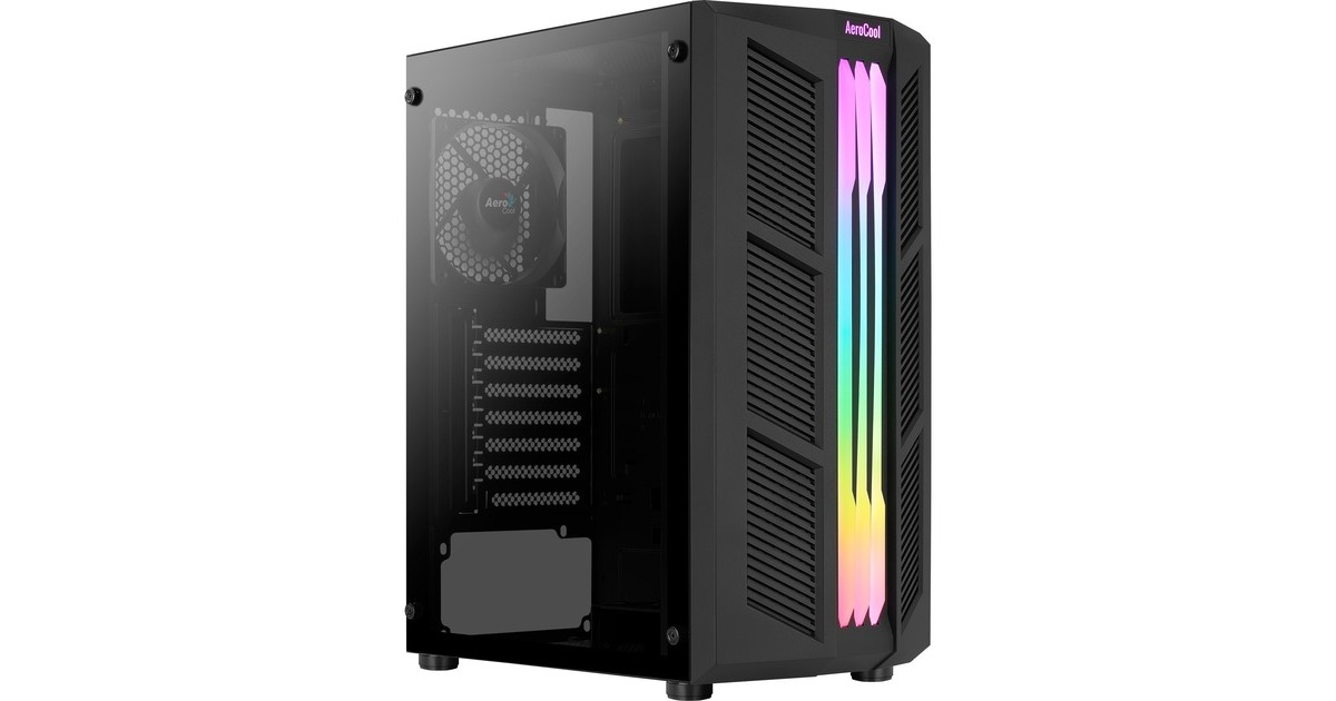 Aerocool Prime v1, Tower-Gehäuse(schwarz, Tempered Glass)