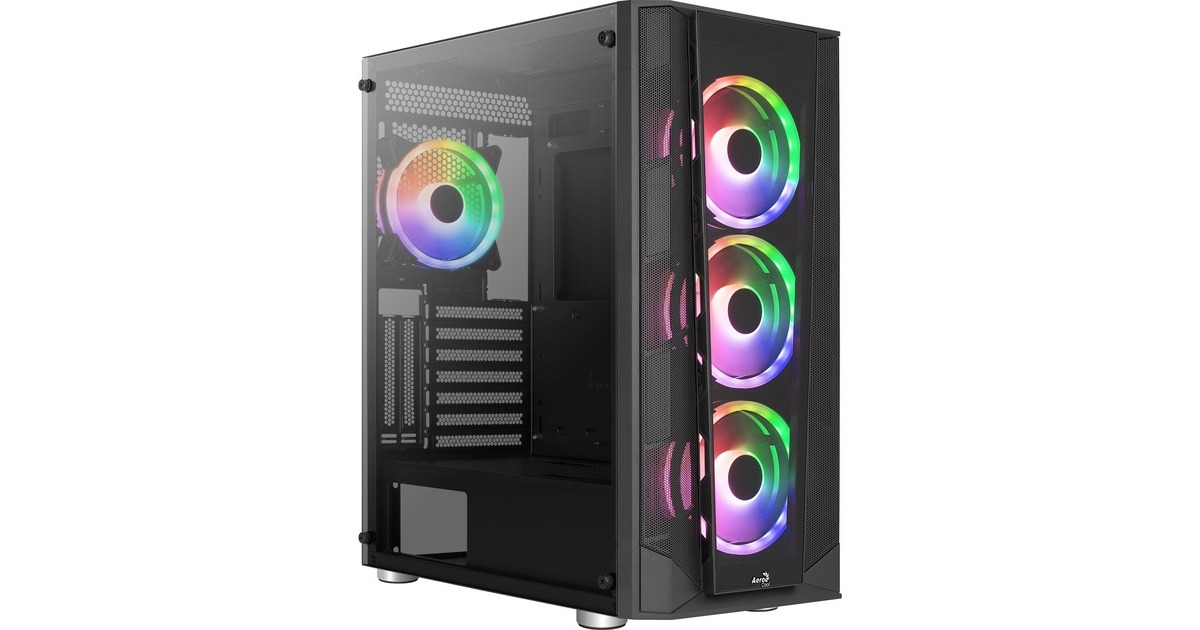 Aerocool Prism ARGB, Tower-Gehäuse(schwarz, Tempered Glass)