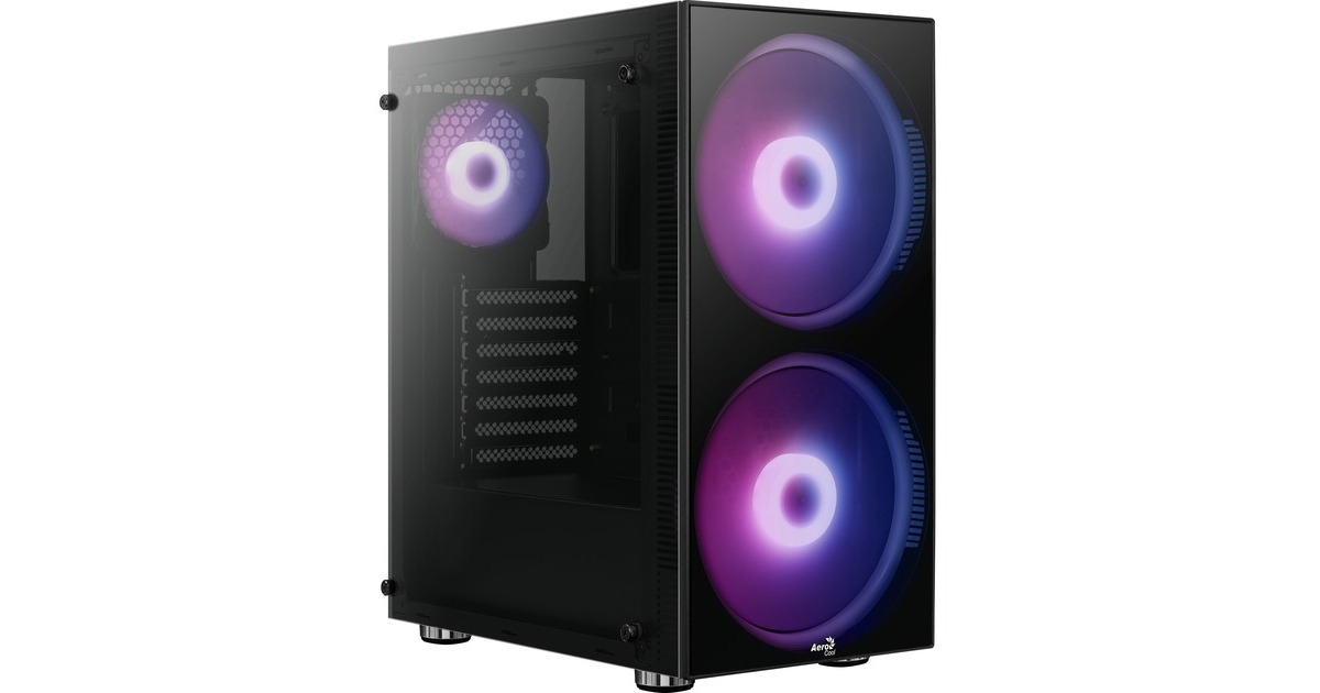 Aerocool Python, Tower-Gehäuse(schwarz, Tempered Glass)