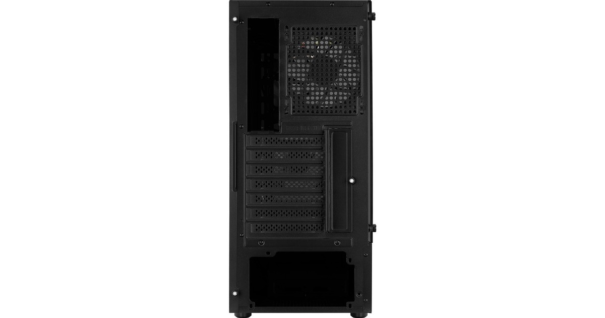 Aerocool Quantum-G-BK-v3, Tower-Gehäuse(schwarz/grau, Frontpanel aus Acryl, Seitenteil aus Tempered Glass)