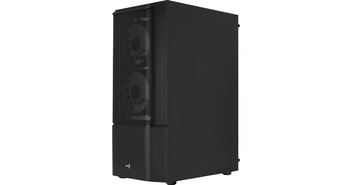 Aerocool Quantum Mesh-G-BK-v3, Tower-Gehäuse(schwarz/grau, Seitenteil aus Tempered Glass)