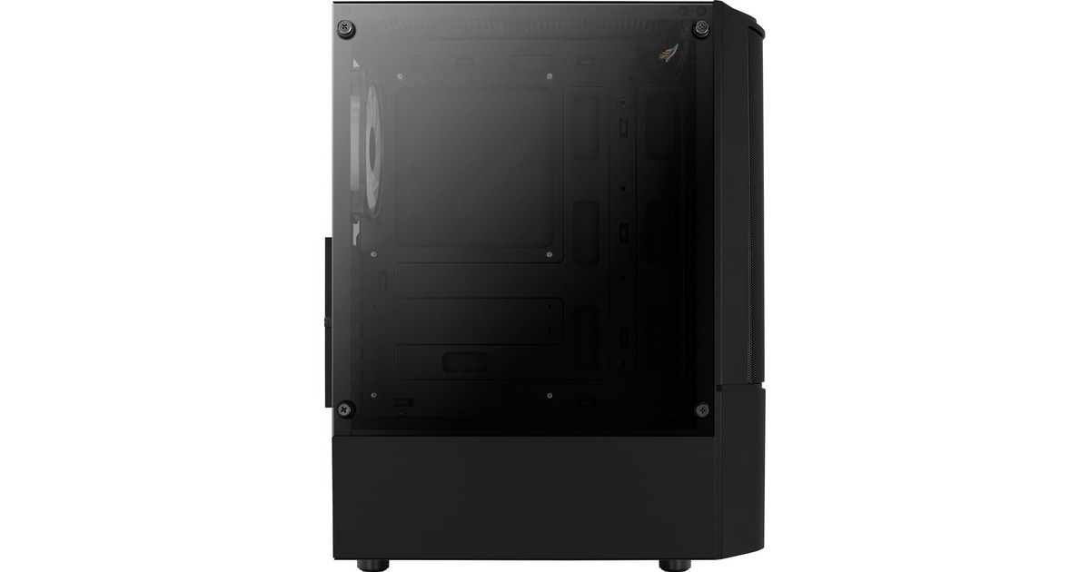 Aerocool Quantum Mesh-G-BK-v3, Tower-Gehäuse(schwarz/grau, Seitenteil aus Tempered Glass)