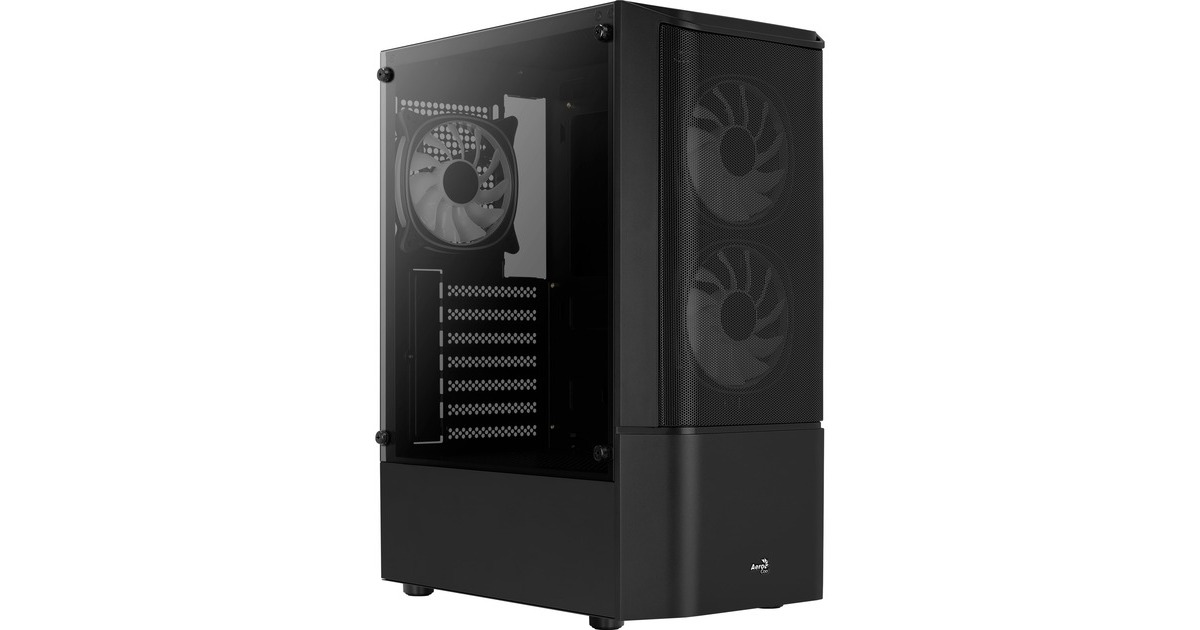 Aerocool Quantum Mesh v2 TG , Tower-Gehäuse(schwarz/grau, Seitenteil aus Tempered Glass)
