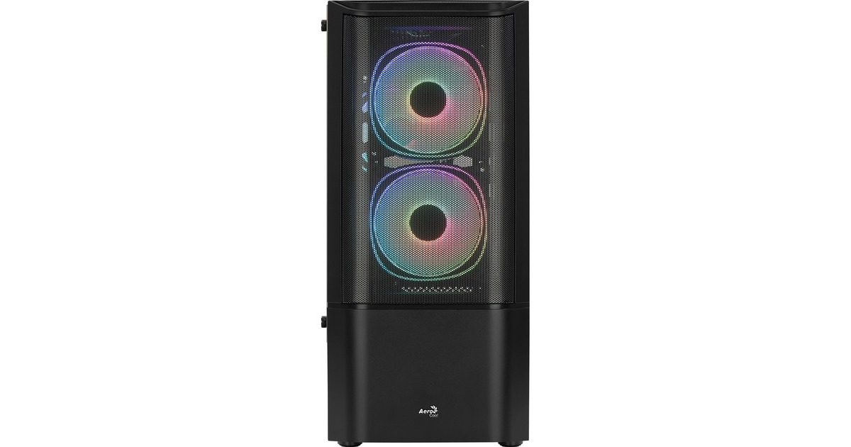 Aerocool Quantum Mesh v2 TG , Tower-Gehäuse(schwarz/grau, Seitenteil aus Tempered Glass)
