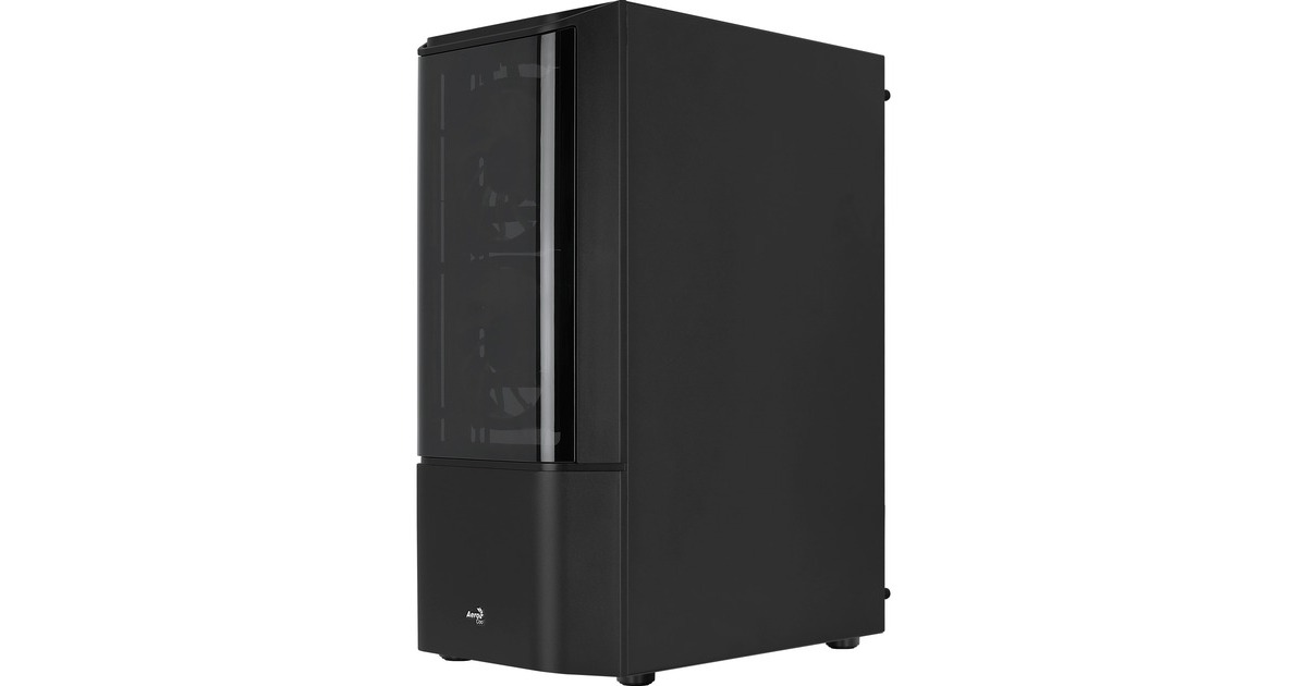 Aerocool Quantum v2 TG, Tower-Gehäuse(schwarz/grau, Front und Seitenteil aus Tempered Glass)