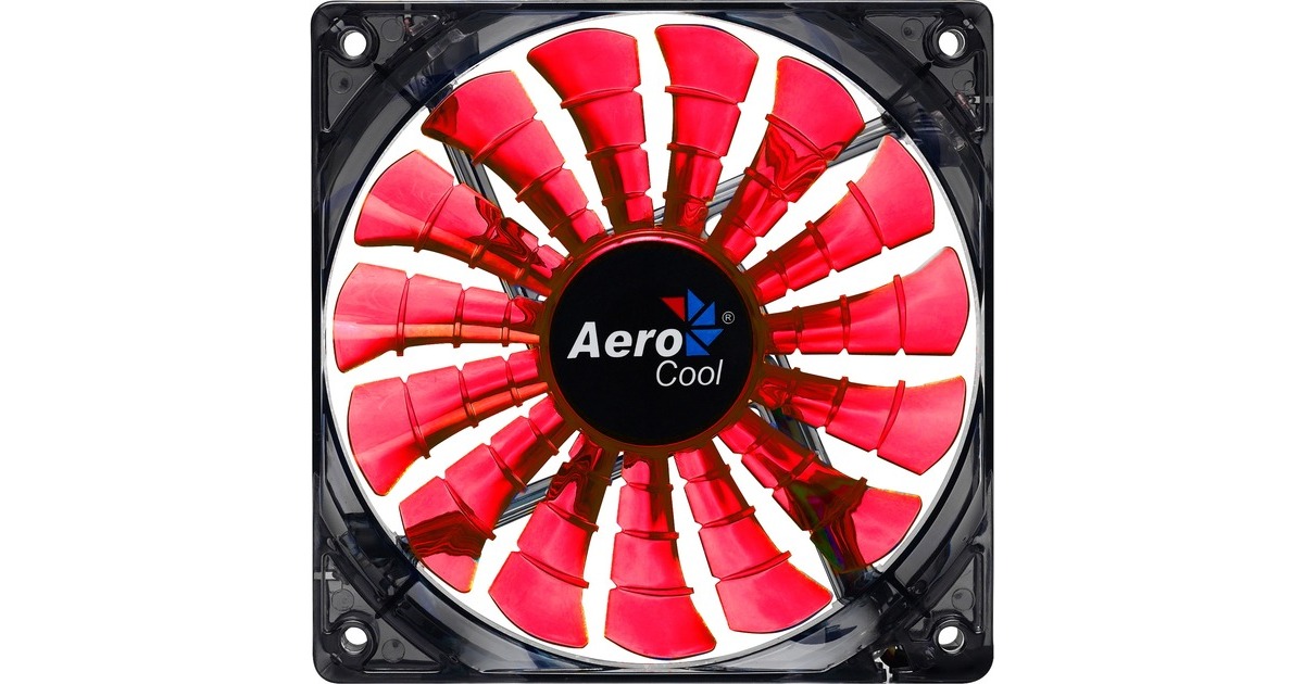 Aerocool Shark Fan 12cm Devil Red Edition, Gehäuselüfter(schwarz/rot, 3-Pin-Anschluss, Retail)