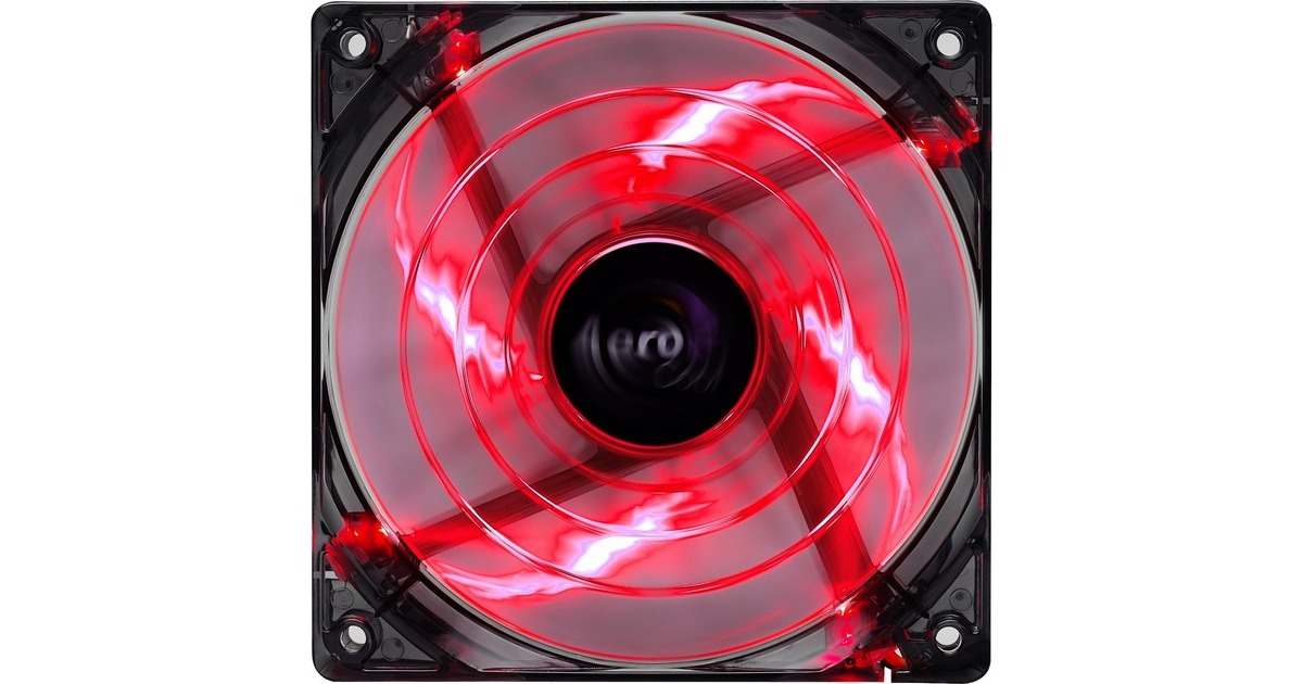 Aerocool Shark Fan 12cm Devil Red Edition, Gehäuselüfter(schwarz/rot, 3-Pin-Anschluss, Retail)