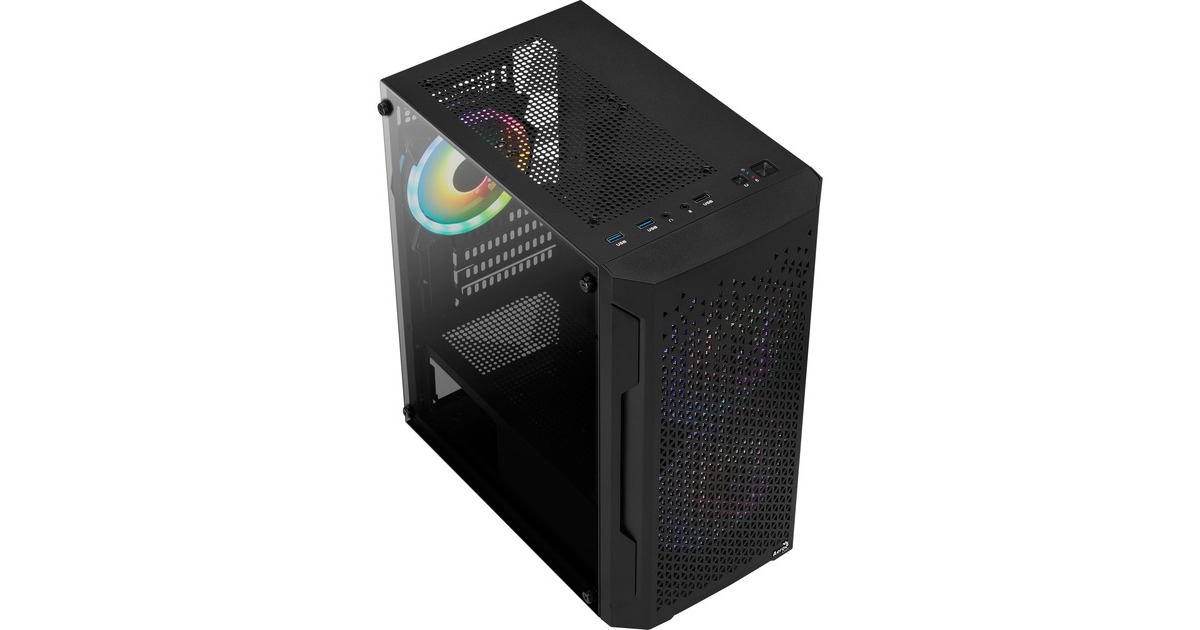 Aerocool Trinity Mini-G-BK-v2, Tower-Gehäuse(schwarz)