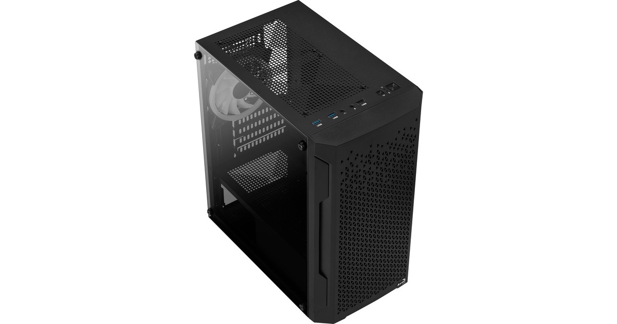 Aerocool Trinity Mini-G-BK-v3, Tower-Gehäuse(schwarz)