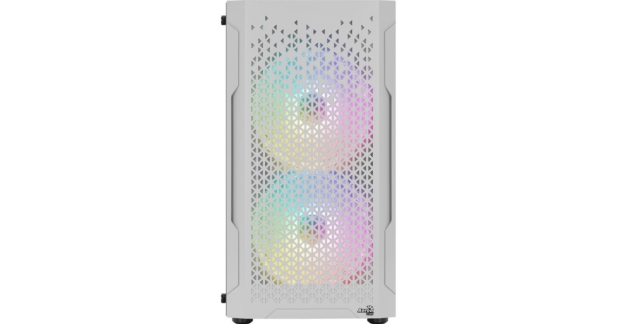 Aerocool Trinity Mini G-WT-v3, Tower-Gehäuse(weiß, Tempered Glass)