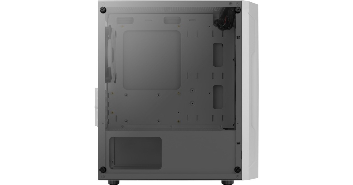 Aerocool Trinity Mini G-WT-v3, Tower-Gehäuse(weiß, Tempered Glass)
