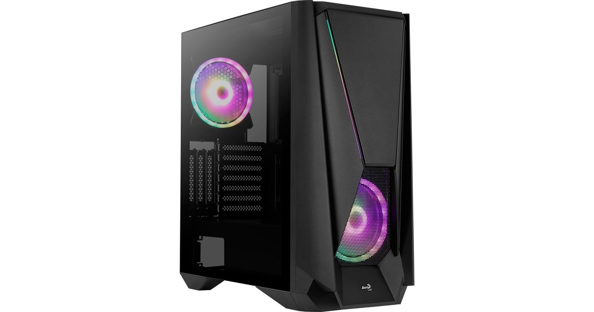 Aerocool Visor, Tower-Gehäuse(schwarz, Tempered Glass)