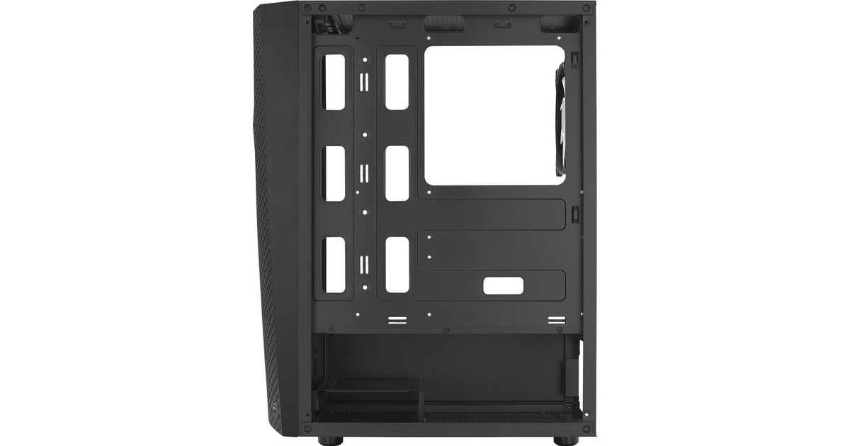 Aerocool Wave-G-BK-v3, Tower-Gehäuse(schwarz, Gehärtetes Glas)