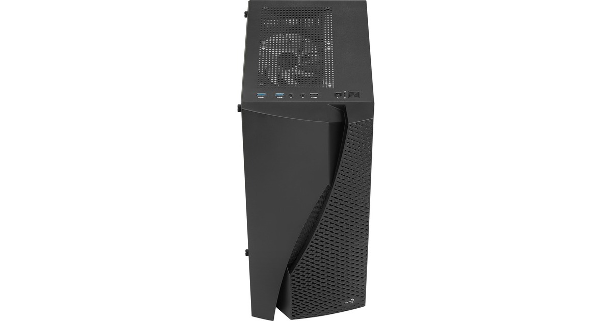 Aerocool Wave-G-BK-v3, Tower-Gehäuse(schwarz, Gehärtetes Glas)