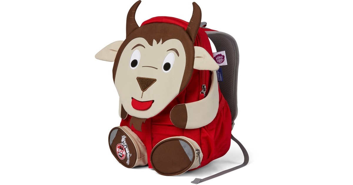 Affenzahn Großer Freund 1. FC Köln Hennes, Rucksack(braun/dunkelrot)