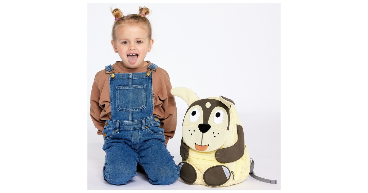 Affenzahn Großer Freund Tonie Hund, Rucksack(hellbraun/braun)