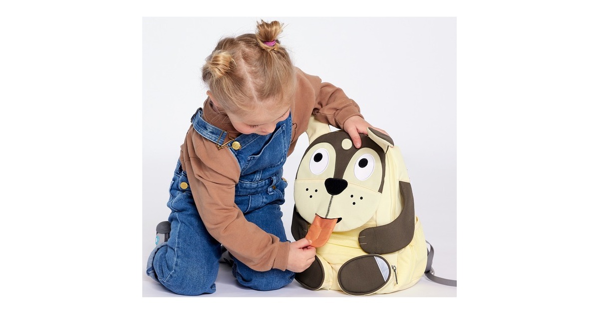 Affenzahn Großer Freund Tonie Hund, Rucksack(hellbraun/braun)