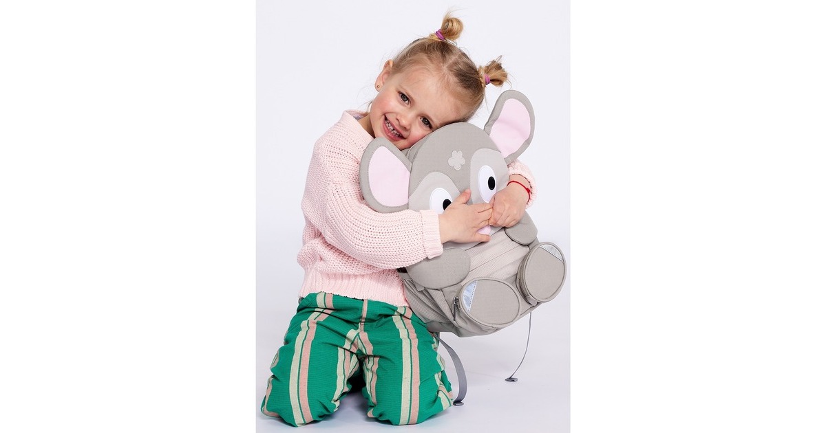 Affenzahn Großer Freund Tonie Maus, Rucksack(grau/pink)