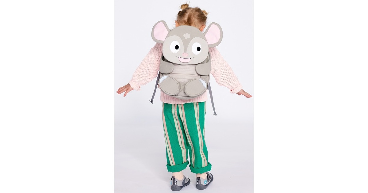 Affenzahn Großer Freund Tonie Maus, Rucksack(grau/pink)