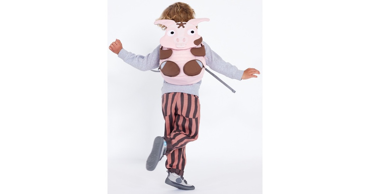 Affenzahn Großer Freund Tonie Schwein, Rucksack(pink/braun)