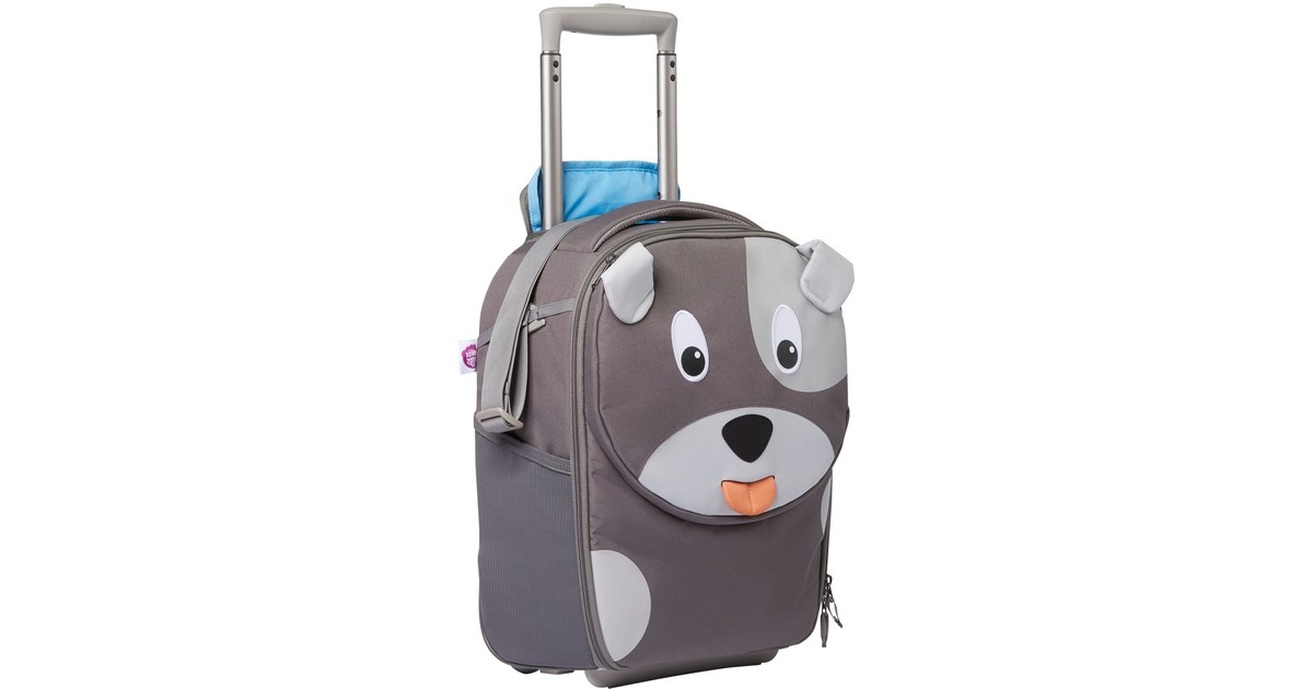 Affenzahn Kinderkoffer Hugo Hund, Trolley(grau)