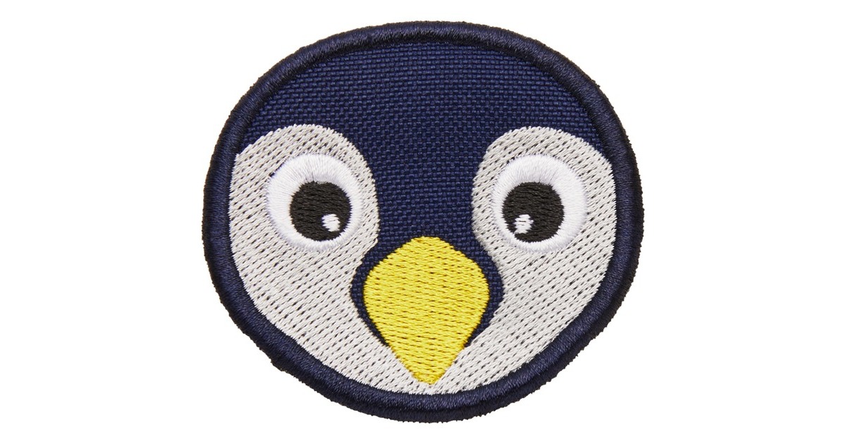 Affenzahn Klett-Badge Pinguin, Patch(blau/weiß)
