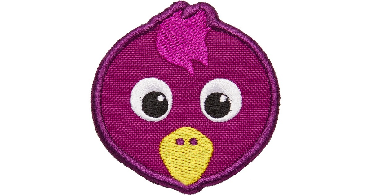 Affenzahn Klett-Badge Vogel, Patch(lila)