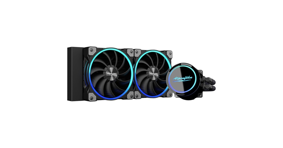 Alpenföhn Gletscherwasser 240 AiO RGB 240mm, Wasserkühlung(schwarz) Alpenföhn Gletscherwasser 240 AiO RGB 240mm, Wasserkühlung(schwarz)