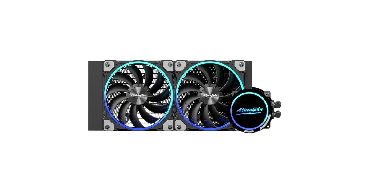 Alpenföhn Gletscherwasser 240 AiO RGB 240mm, Wasserkühlung(schwarz)