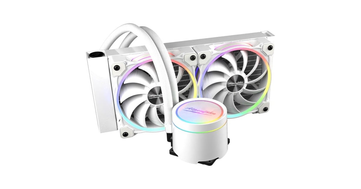 Alpenföhn Gletscherwasser 240 White RGB 240mm, Wasserkühlung(weiß, Outlet)