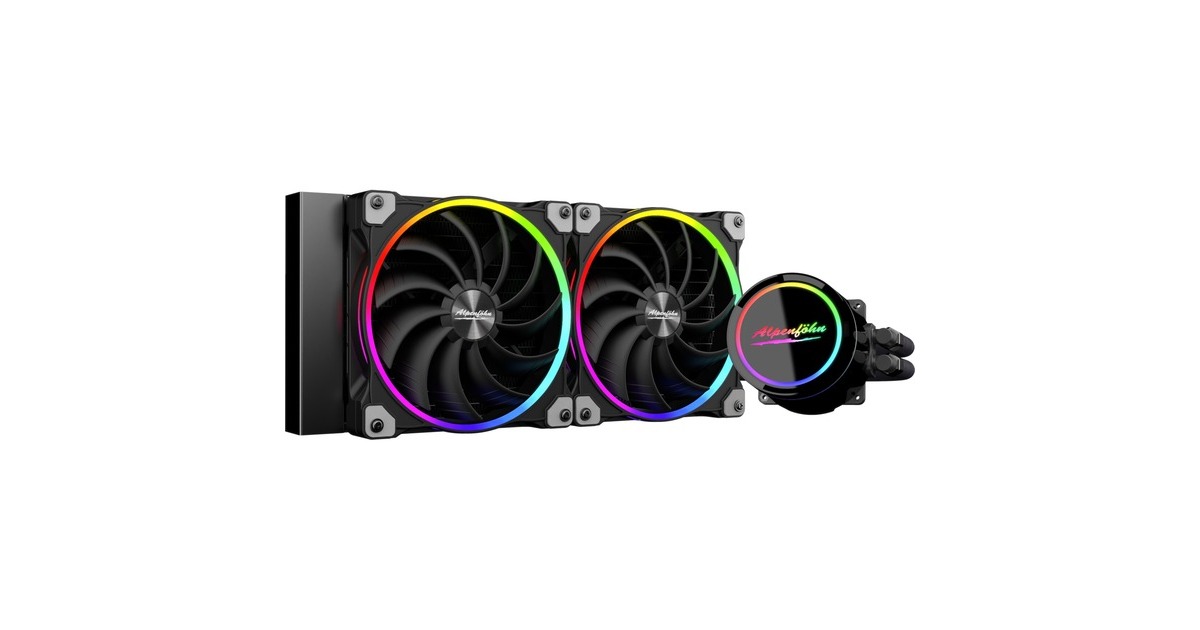 Alpenföhn Gletscherwasser 280 AiO RGB 280mm, Wasserkühlung(schwarz) Alpenföhn Gletscherwasser 280 AiO RGB 280mm, Wasserkühlung(schwarz)