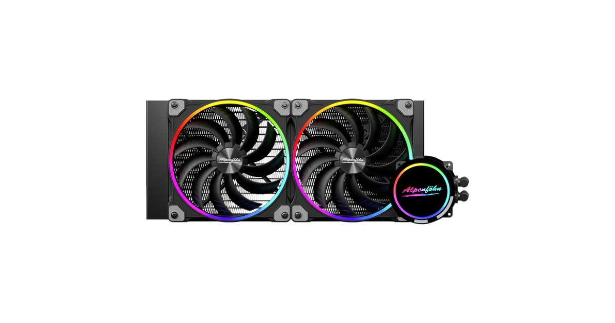 Alpenföhn Gletscherwasser 280 AiO RGB 280mm, Wasserkühlung(schwarz)