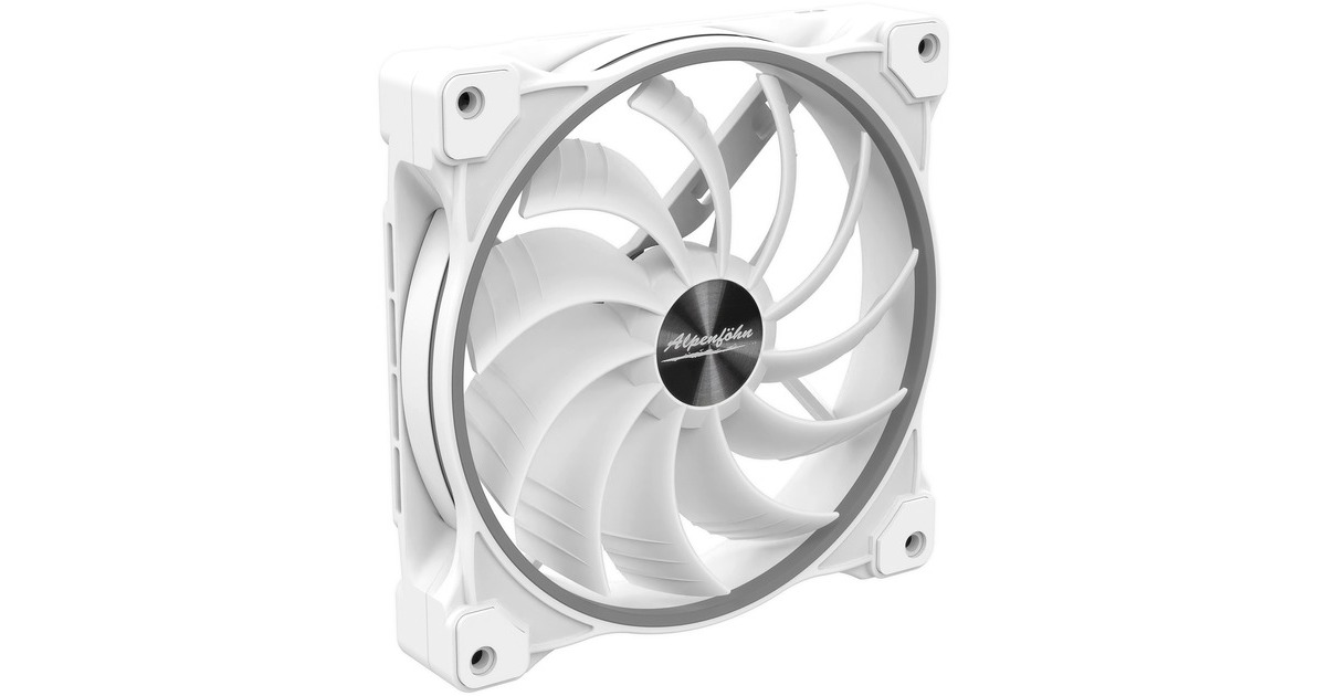 Alpenföhn Wing Boost 3 ARGB White Edition 140x140x25, Gehäuselüfter(weiß, 3er Pack, inkl. Fernbedienung, RF-Empfänger, RGB Splitter, PWM-Splitter)
