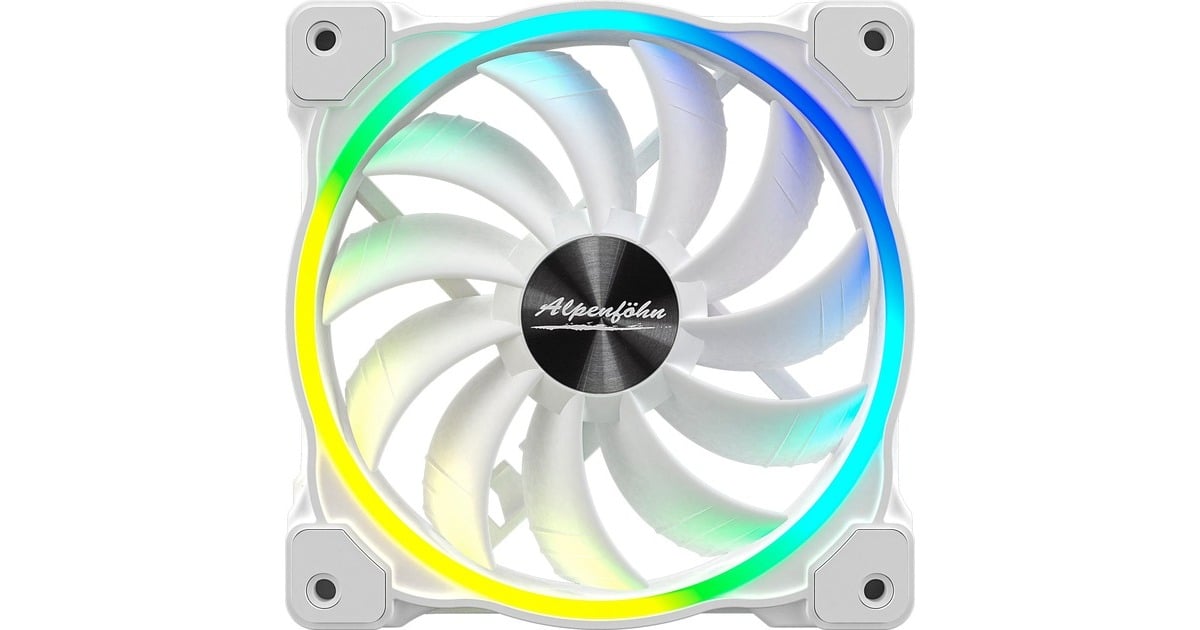 Alpenföhn Wing Boost 3 High Speed 120x120x25, Gehäuselüfter(weiß, 3er Set)
