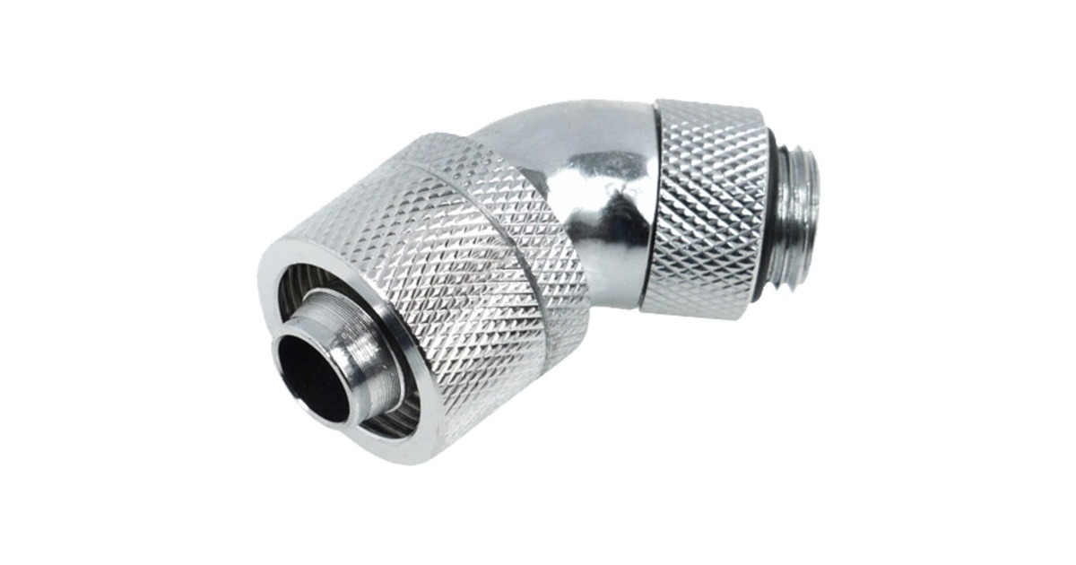 Alphacool Anschraubtülle 45° drehbar, Verbindung(chrom, G1/4")