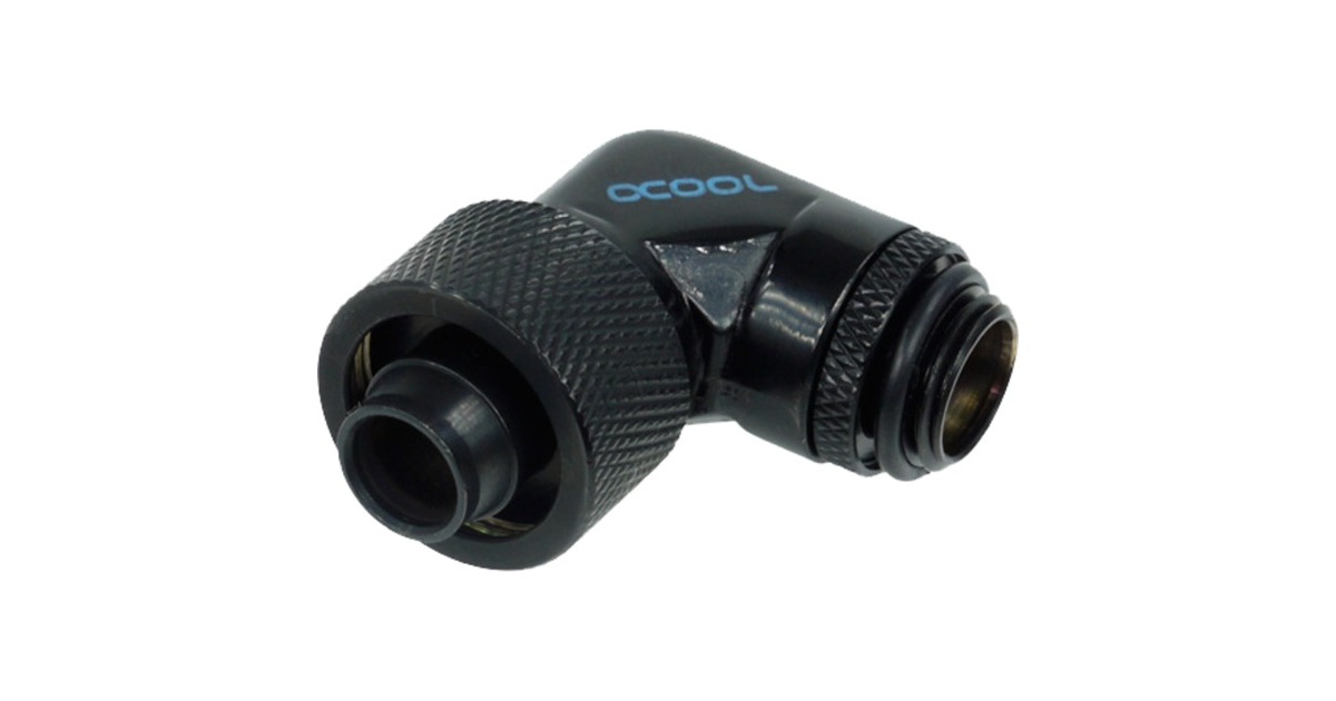 Alphacool Anschraubtülle 90° drehbar, Verbindung(schwarz, G1/4")