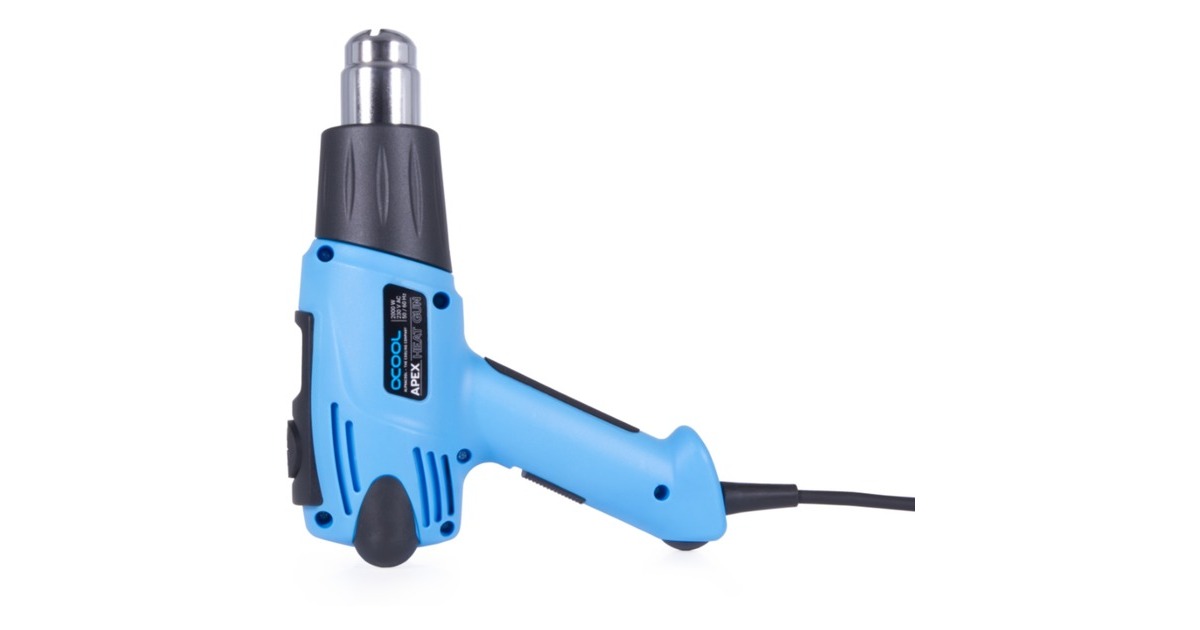 Alphacool Apex Heat Gun mit LCD, Heißluftgebläse(blau/schwarz, 2.000 Watt)
