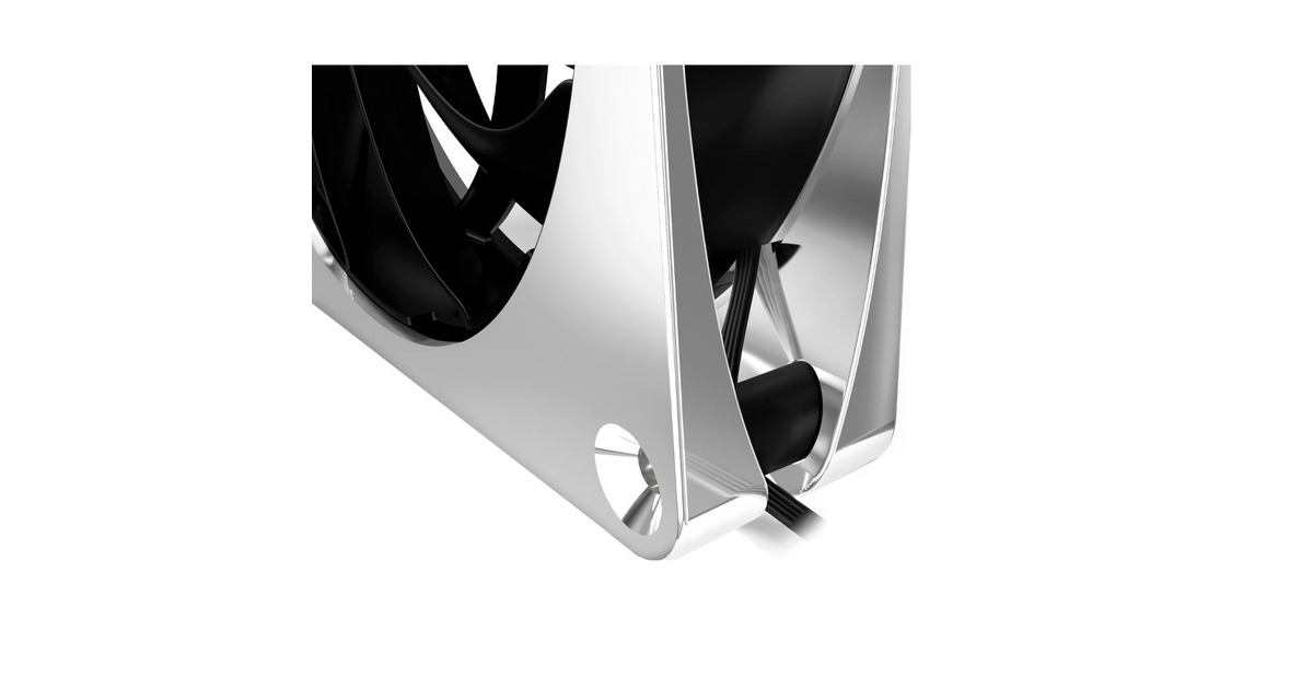 Alphacool Apex Stealth Metal 120mm Lüfter 2000rpm, Gehäuselüfter(chrom)