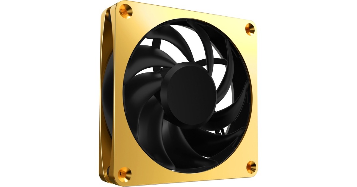 Alphacool Apex Stealth Metal 120mm Lüfter 2000rpm, Gehäuselüfter(gold/schwarz)