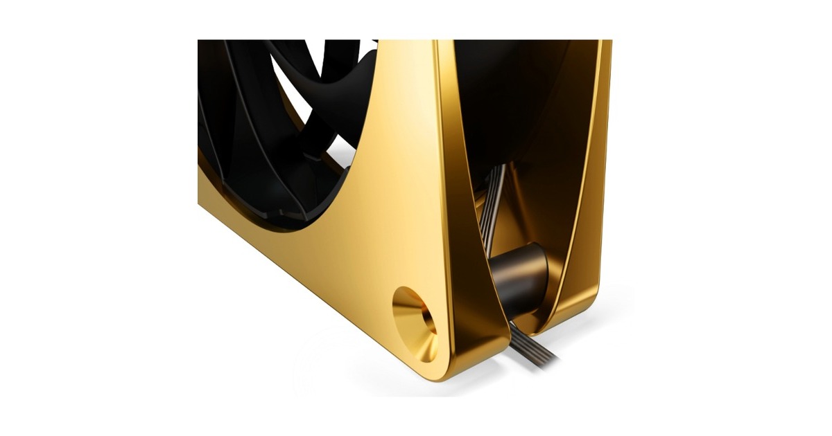 Alphacool Apex Stealth Metal 120mm Lüfter 2000rpm, Gehäuselüfter(gold/schwarz)