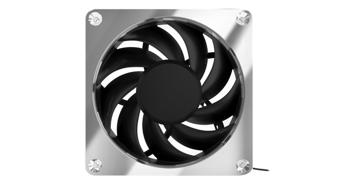 Alphacool Apex Stealth Metal Power 120mm Lüfter 3000rpm, Gehäuselüfter(silber/schwarz)